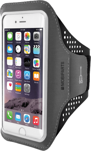 Mobiparts Comfort Fit Sportarmband Apple iPhone 6/6S/7/8/SE (2020) Zwart