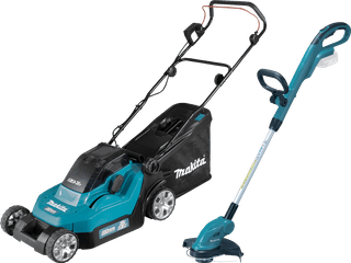 Makita DLM382Z + Makita DUR181Z (zonder accu)