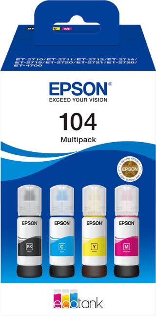Epson 104 Ink Bottles Combo Pack Color
