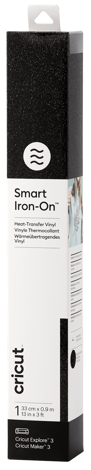 Cricut Smart Iron-on 33x91 Glitter Zwart