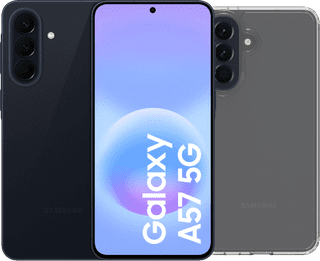 Samsung Galaxy A57 128GB Donkerblauw 5G + BlueBuilt Back Cover Transparant