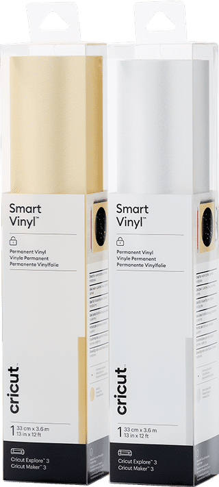 Cricut Smart Vinyl Permanent 33x366 Shimmer Goud en Shimmer Zilver Combo Pack