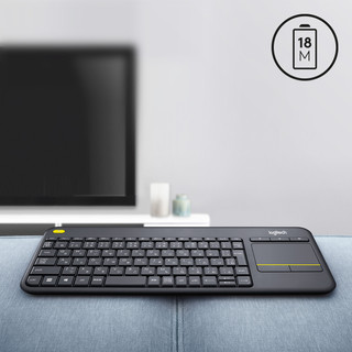 Logitech K400 Plus Wireless Touch Zwart QWERTY