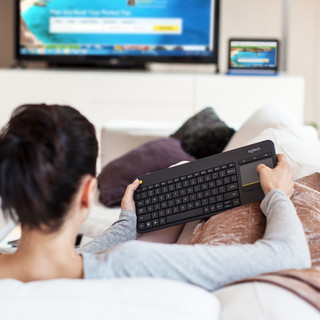 Logitech K400 Plus Wireless Touch Zwart QWERTY