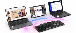 Lenovo 800 Self-Charging Bluetooth Keyboard QWERTY Black