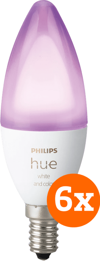 Philips Hue White and Color E14 6-pack