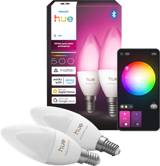 Philips Hue Kaarslamp White and Color E14 Duo Pack