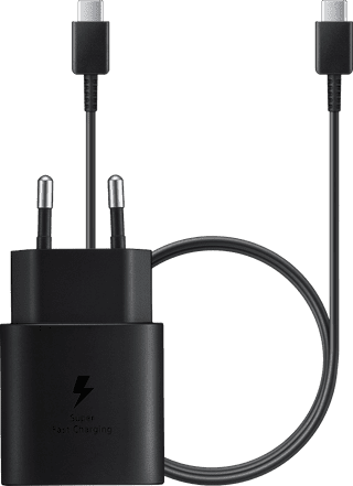 Samsung Super Fast Charging Oplader 25W + Usb C Kabel 1m Kunststof Zwart