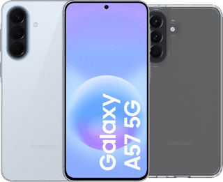 Samsung Galaxy A57 128GB Lichtblauw 5G + BlueBuilt Back Cover Transparant
