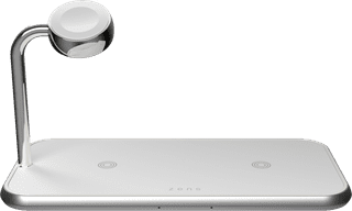 Zens Dual & Apple Watch Aluminium Draadloze Oplader 10W Wit
