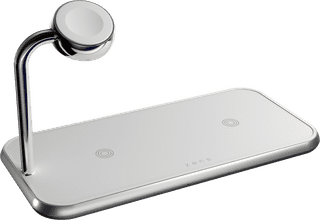 Zens Dual & Apple Watch Aluminium Draadloze Oplader 10W Wit