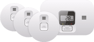 ELRO Blue Line CBFS25 Smoke Detector 3-pack + Carbon Monoxide Detector