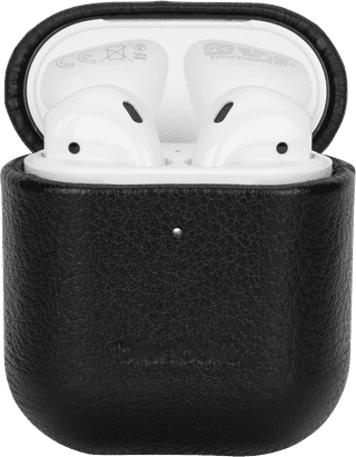 BlueBuilt Hoesje voor AirPods gen 1/2 Leer Zwart