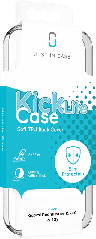Just in Case Soft Design Xiaomi Redmi Note 15 Back Cover Transparant