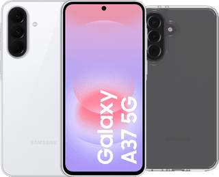 Samsung Galaxy A37 128GB Wit 5G + BlueBuilt Back Cover Transparant