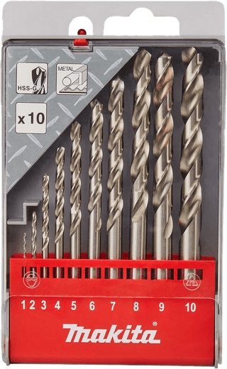 Makita Metal Drill Bit Set 10-piece