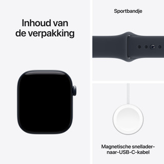 Apple Watch Series 12 Cellular 42mm Keramiek Nachtblauw Sportband S/M