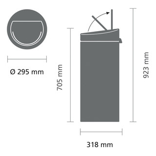 Brabantia Touch Bin 30 Liter Soft Beige