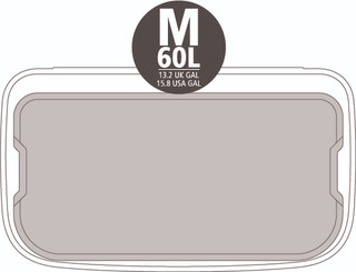 Brabantia Bo Touch Bin Hi Trash Can 60L with Plastic Inner Bucket - White