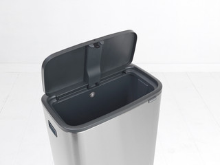 Brabantia Bo Touch Bin Hi Trash Can 60L with inner bucket Matt Steel Fingerprint Proof