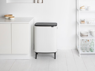 Brabantia Bo Touch Bin Hi Trash Can 2x 30L White