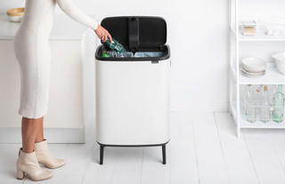 Brabantia Bo Touch Bin Hi Trash Can 2x 30L White