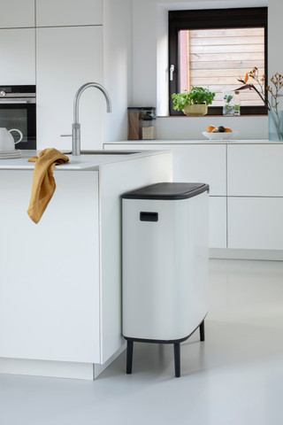 Brabantia Bo Touch Bin Hi Trash Can 2x 30L White