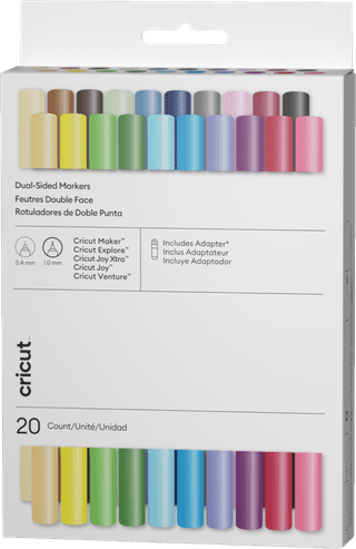 Cricut Dual Tip Markers Ultimate (set van 20) + adapter