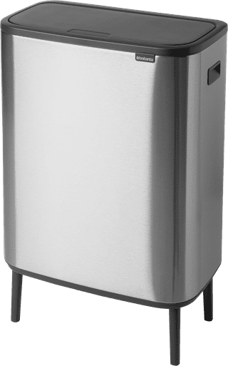 Brabantia Bo Touch Bin Hi Trash Can 60L with inner bucket Matt Steel Fingerprint Proof
