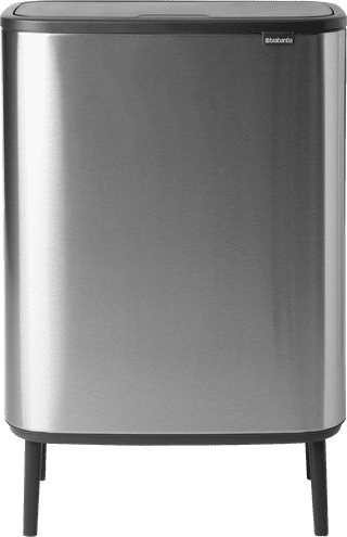 Brabantia Bo Touch Bin Hi Trash Can 60L with inner bucket Matt Steel Fingerprint Proof