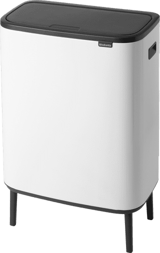 Brabantia Bo Touch Bin Hi Trash Can 2x 30L White