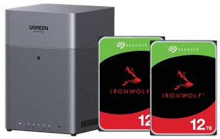 UGREEN NASync DH4300 + Seagate Ironwolf 12TB Duo Pack
