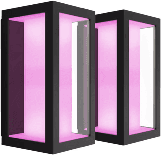 Philips Hue Impress Wall Lamp White and Color Black Narrow Duo Pack