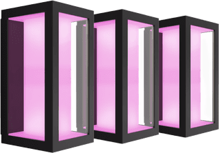 Philips Hue Impress Wall Lamp White and Color Black Narrow 3-pack