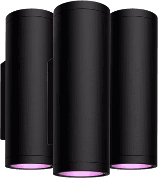 Philips Hue Appear Wall Lamp White and Color Black 3-pack