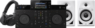 Alpha Theta XDJ-AN + Pioneer DJ DM-50D-BT Wit + Pioneer DJ HDJ-CUE1