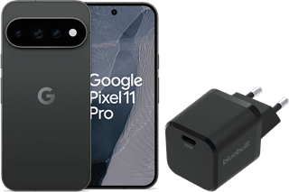 Google Pixel 11 Pro 256GB Zwart 5G + BlueBuilt Oplader met Usb C Poort 30W Zwart