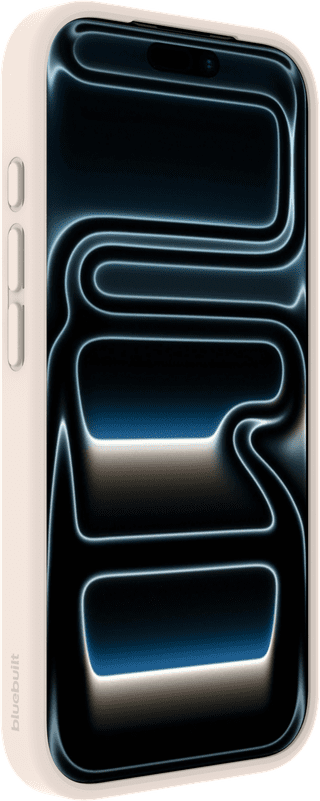 BlueBuilt MagSafe Case iPhone 18 Pro Beige + Card Holder Leather Black