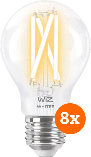 WiZ Smart Filament lamp Standaard 8-pack - Warm tot Koelwit Licht - E27