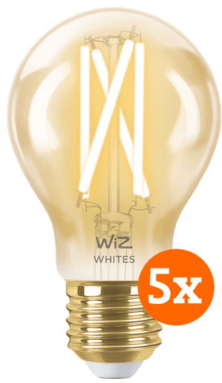 WiZ Smart Filament lamp Standaard Goud 5-pack - Warm tot Koelwit Licht - E27