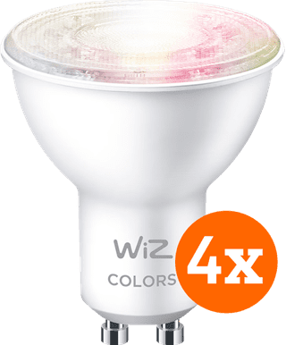WiZ Smart Spot Light 4-pack - Colored and White Light - GU10