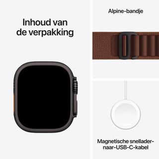 Apple Watch Ultra 4 Cellular 49mm Zwart Alpine Band S