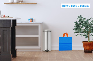 Brabantia NewIcon Pedaalemmer 30 Liter Matt Steel