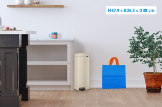 Brabantia NewIcon Pedaalemmer 30 Liter Soft Beige