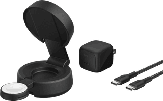 Belkin UltraCharge Pro 2-in-1 MagSafe Draadloze Oplader met Standaard Qi2 25W Zwart