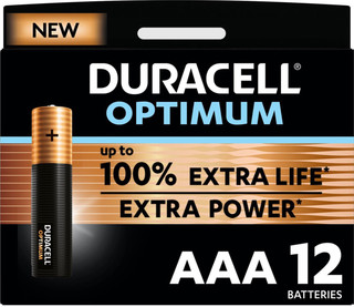 Duracell Alkaline Optimum AAA batteries 12 units