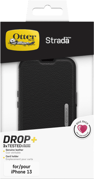 OtterBox Strada Apple iPhone 13 Book Case Leer Zwart