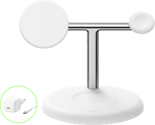 Belkin 3-in-1 Wireless Charger with MagSafe 25 Watt White