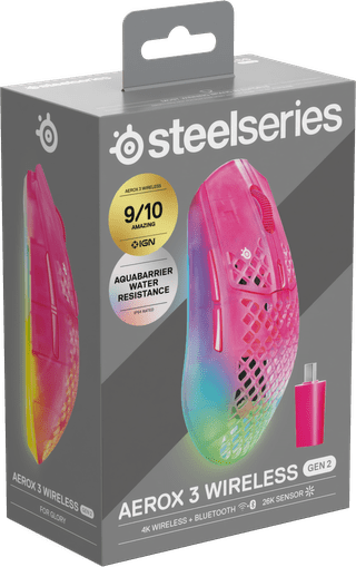 SteelSeries Aerox 3 Gen 2 Draadloze Gaming Muis Magenta