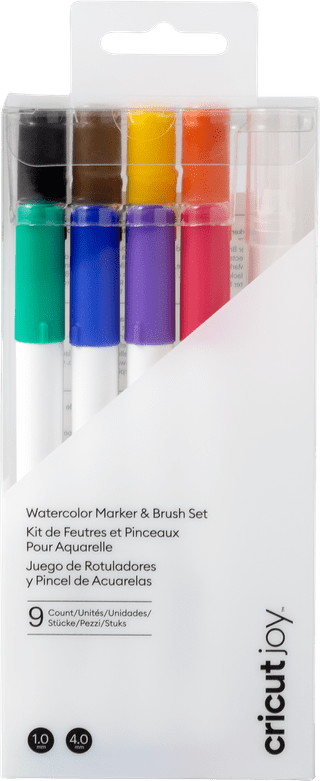 Cricut Joy Watercolor Markers and Brushes 9-pack 1.0mm